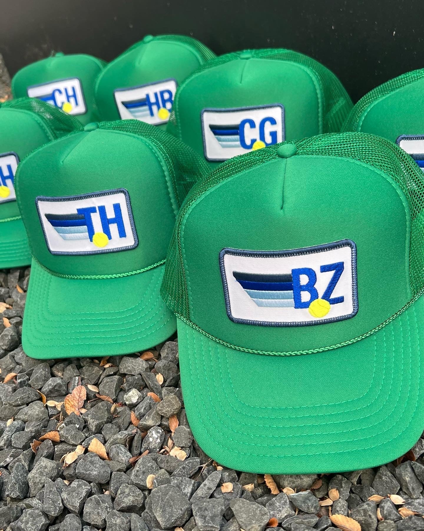Trucker Hat - Rainbow Stripes Tennis Patch