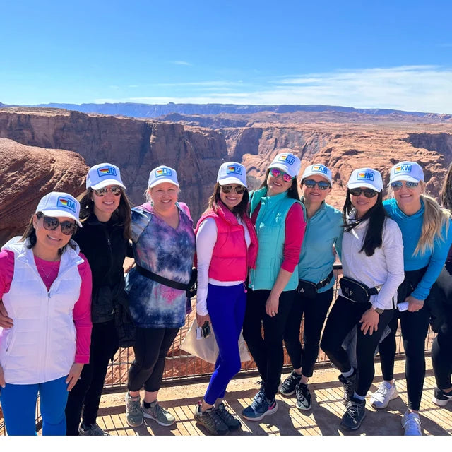 Trucker Hat - Tennis Rainbow Stripes Patch with Initials