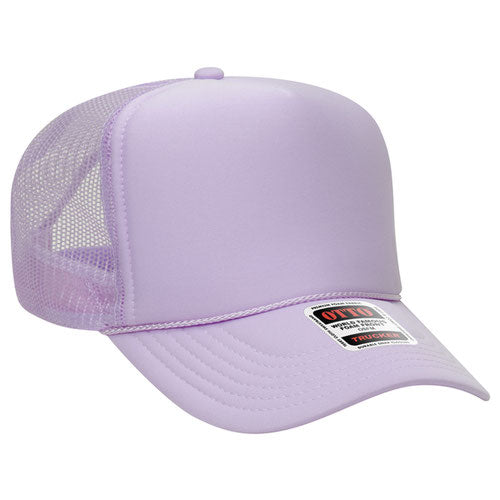Blank lavender foam trucker hat