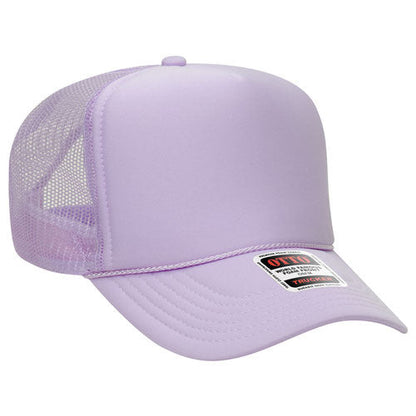 Blank lavender foam trucker hat