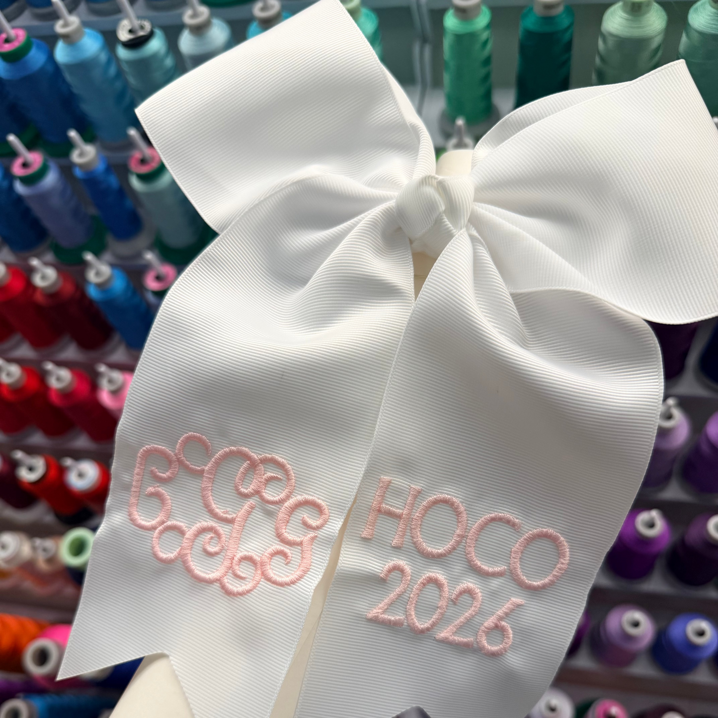 HOCO & Prom Monogram Bouquet Ribbon/Bow