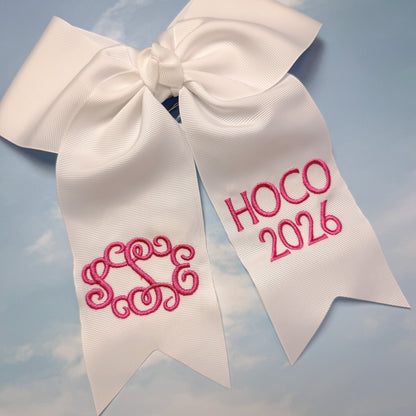 HOCO & Prom Monogram Bouquet Ribbon/Bow
