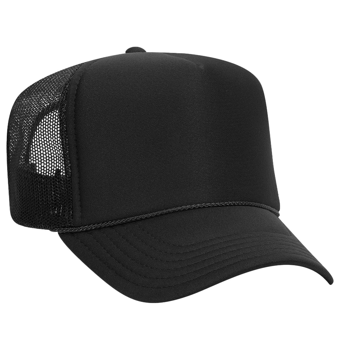 Blank black foam trucker hat
