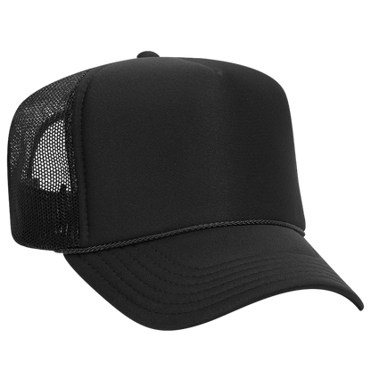 Blank black foam trucker hat