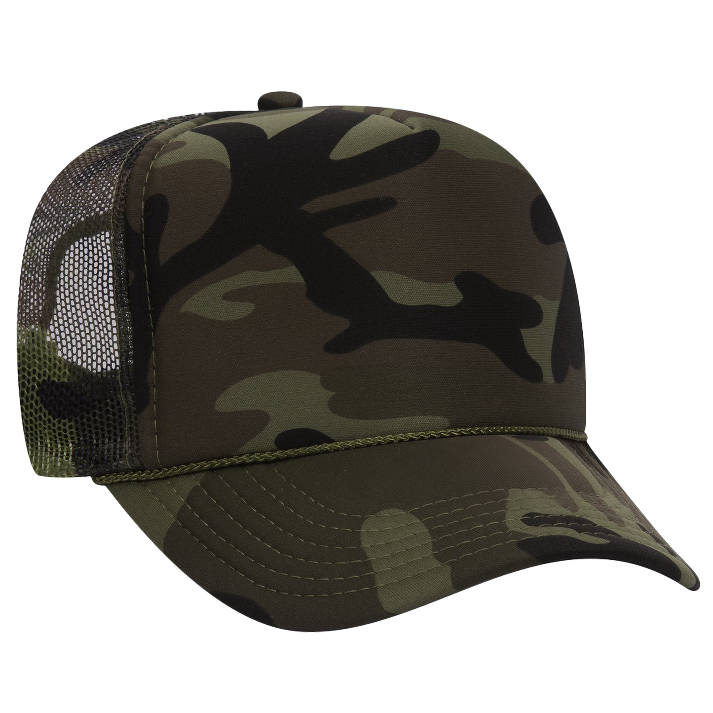 Blank camouflage foam trucker hat