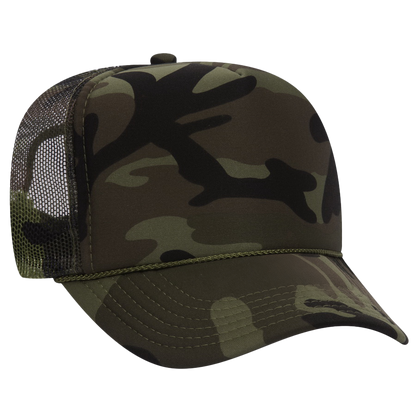 Blank camouflage foam trucker hat