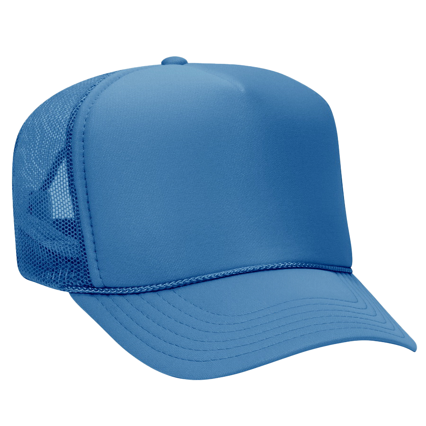 Blank colonial blue foam trucker hat
