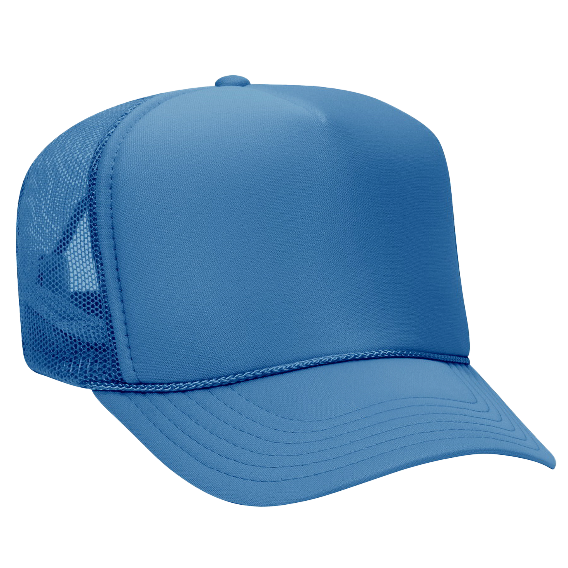 Blank colonial blue foam trucker hat