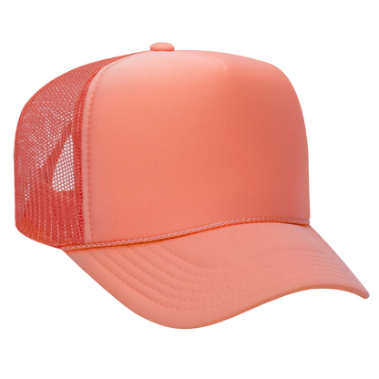 Blank coral foam trucker hat