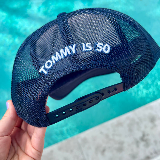 Back of Hat Embroidery Add-on, Custom text for trucker hats, personalization