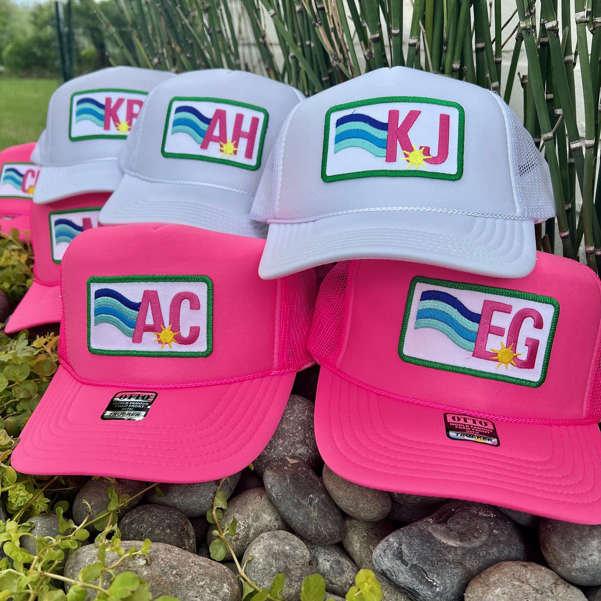Custom Trucker Hat Cap, Girls Trip, 40th Birthday Gift ideas, Girls Weekend, Customized, Beach, 50th birthday gift favor, Sun Waves