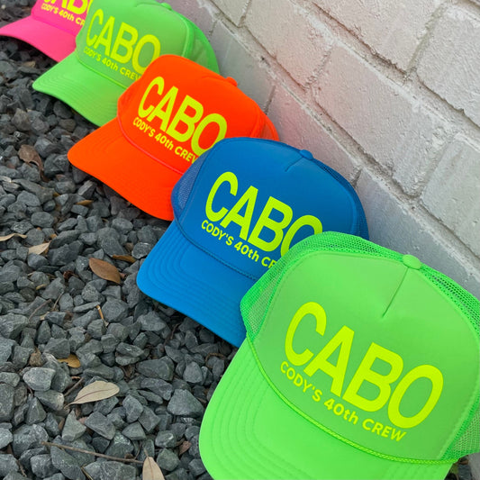 Custom Birthday Trucker Hat Cap, Girls Trip, 40th 50th Gift ideas, Girls Weekend, Customized, Beach, gold, beach babe
