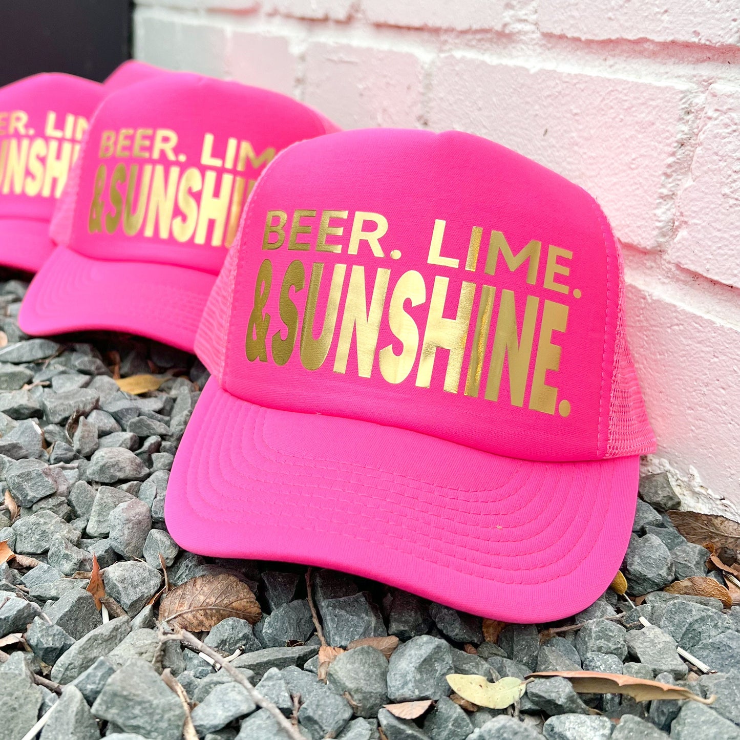 Custom Trucker Hat Cap, Girls Trip, 40th Birthday Gift ideas, Girls Weekend, Customized, Bridesmaids, Beach, 50th birthday gift favor, GOLD