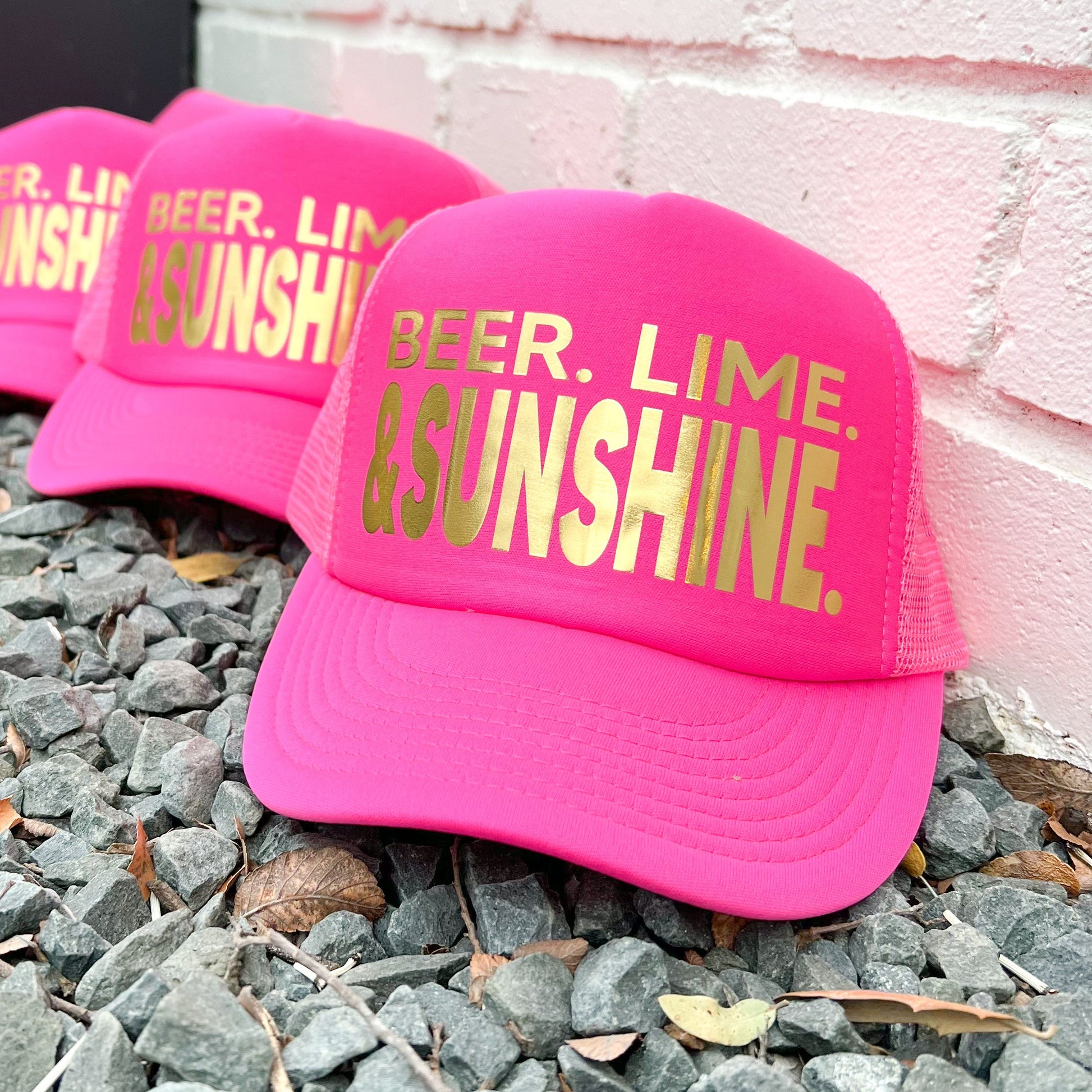 Custom Trucker Hat Cap, Girls Trip, 40th Birthday Gift ideas, Girls Weekend, Customized, Bridesmaids, Beach, 50th birthday gift favor, GOLD
