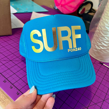 Custom Trucker Hat Cap, Girls Trip, 40th Birthday Gift ideas, Girls Weekend, Customized, Bridesmaids, Beach, 50th birthday gift favor, GOLD