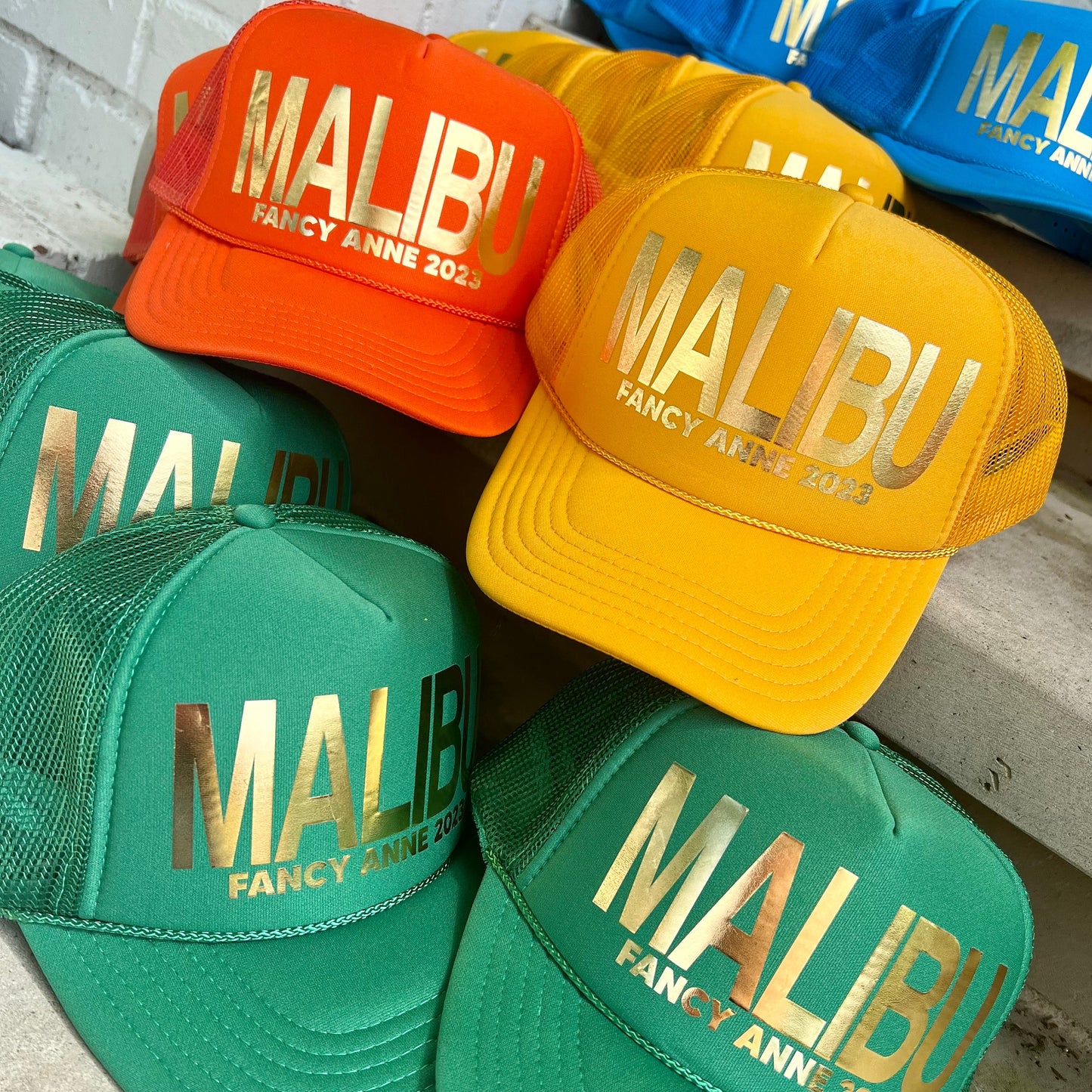 Custom Trucker Hat Cap, Girls Trip, 40th Birthday Gift ideas, Girls Weekend, Customized, Bridesmaids, Beach, 50th birthday gift favor, GOLD