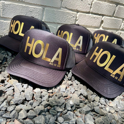 Custom Trucker Hat Cap, Girls Trip, 40th Birthday Gift ideas, Girls Weekend, Customized, Bridesmaids, Beach, 50th birthday gift favor, GOLD