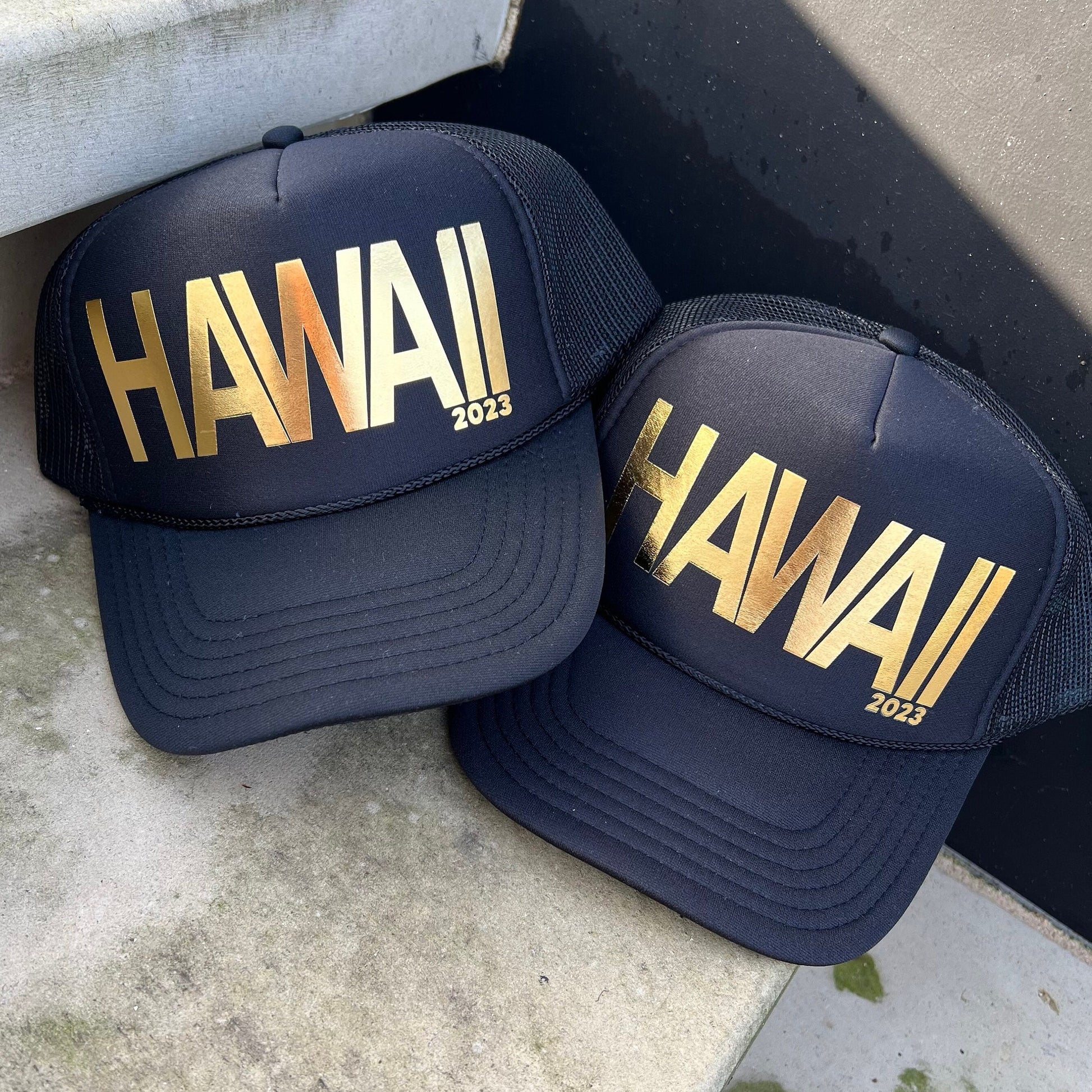 Custom Trucker Hat Cap, Girls Trip, 40th Birthday Gift ideas, Girls Weekend, Customized, Bridesmaids, Beach, 50th birthday gift favor, GOLD