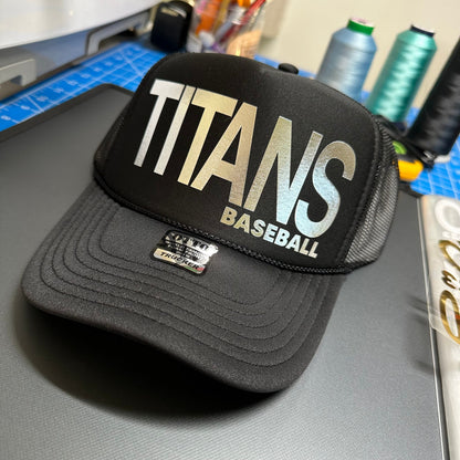 Team Spirit Trucker Hat Cap, Customized, Football, Baseball, Softball, Lacrosse, club sports, Coach, personalized gift, fundraiser