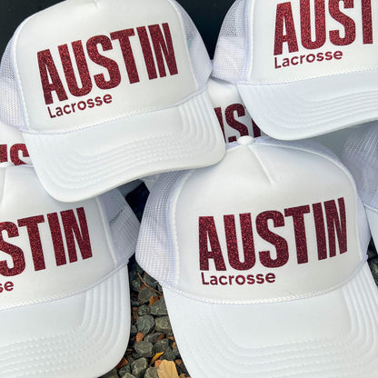 Team Spirit Trucker Hat Cap, Customized, Football, Baseball, Softball, Lacrosse, club sports, Coach, personalized gift, fundraiser