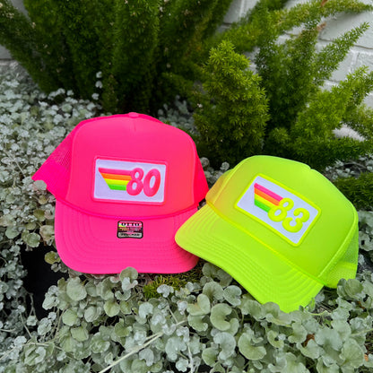 Trucker Hat - Birthday Rainbow Stripes Patch