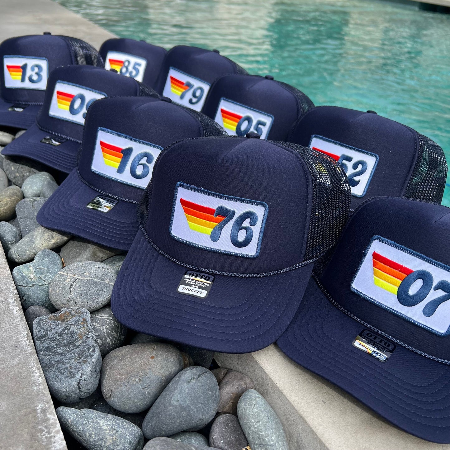 Trucker Hat - Birthday Rainbow Stripes Patch