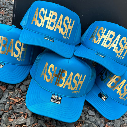 Custom Birthday Trucker Hat Cap, Girls Trip, 40th 50th Gift ideas, Girls Weekend, Customized, Beach, gold, beach babe
