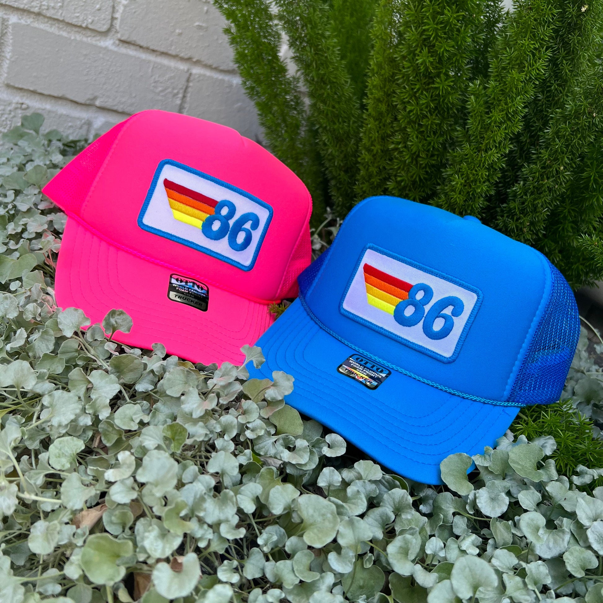 Trucker Hat - Birthday Rainbow Stripes Patch