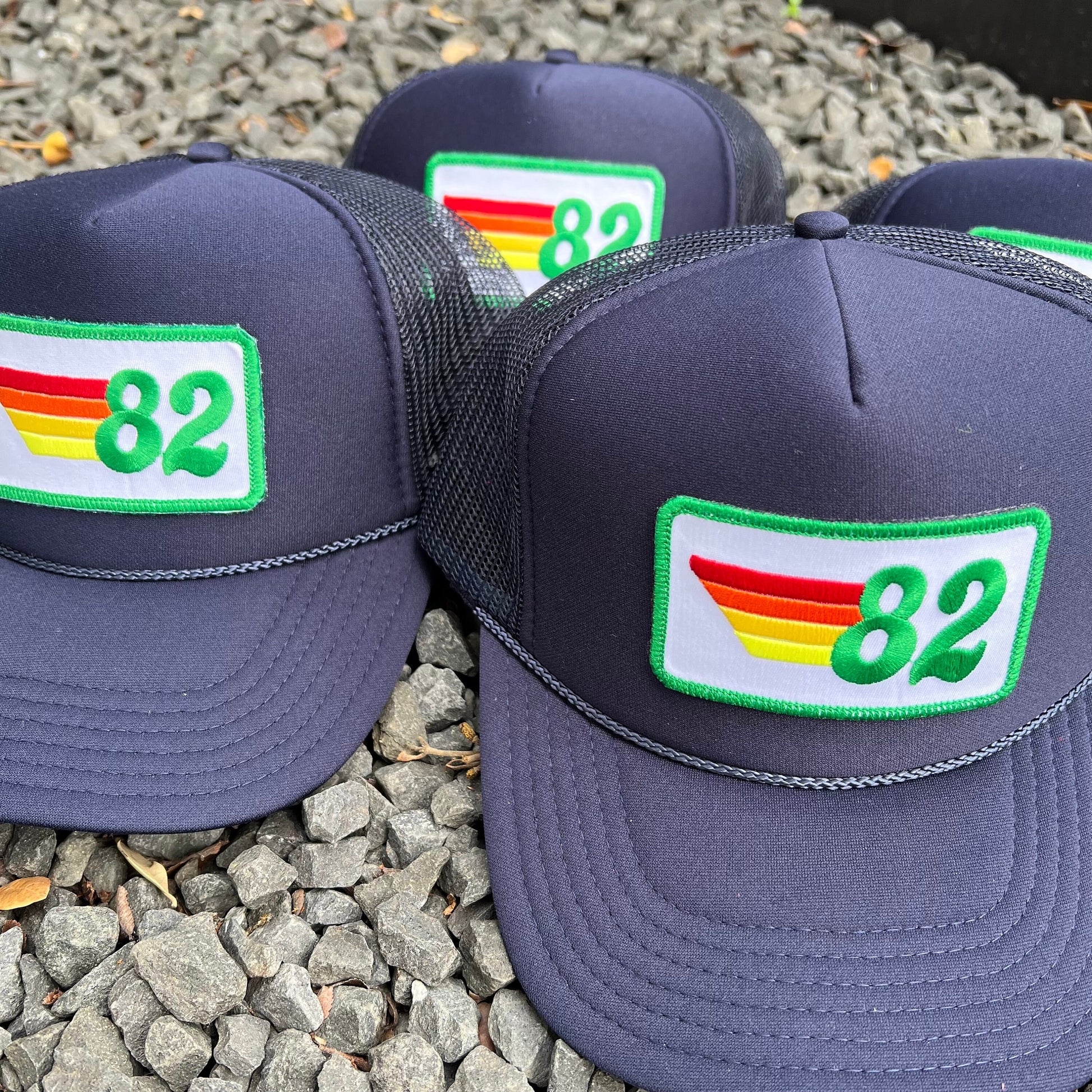 Trucker Hat - Birthday Rainbow Stripes Patch