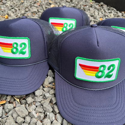 Trucker Hat - Birthday Rainbow Stripes Patch