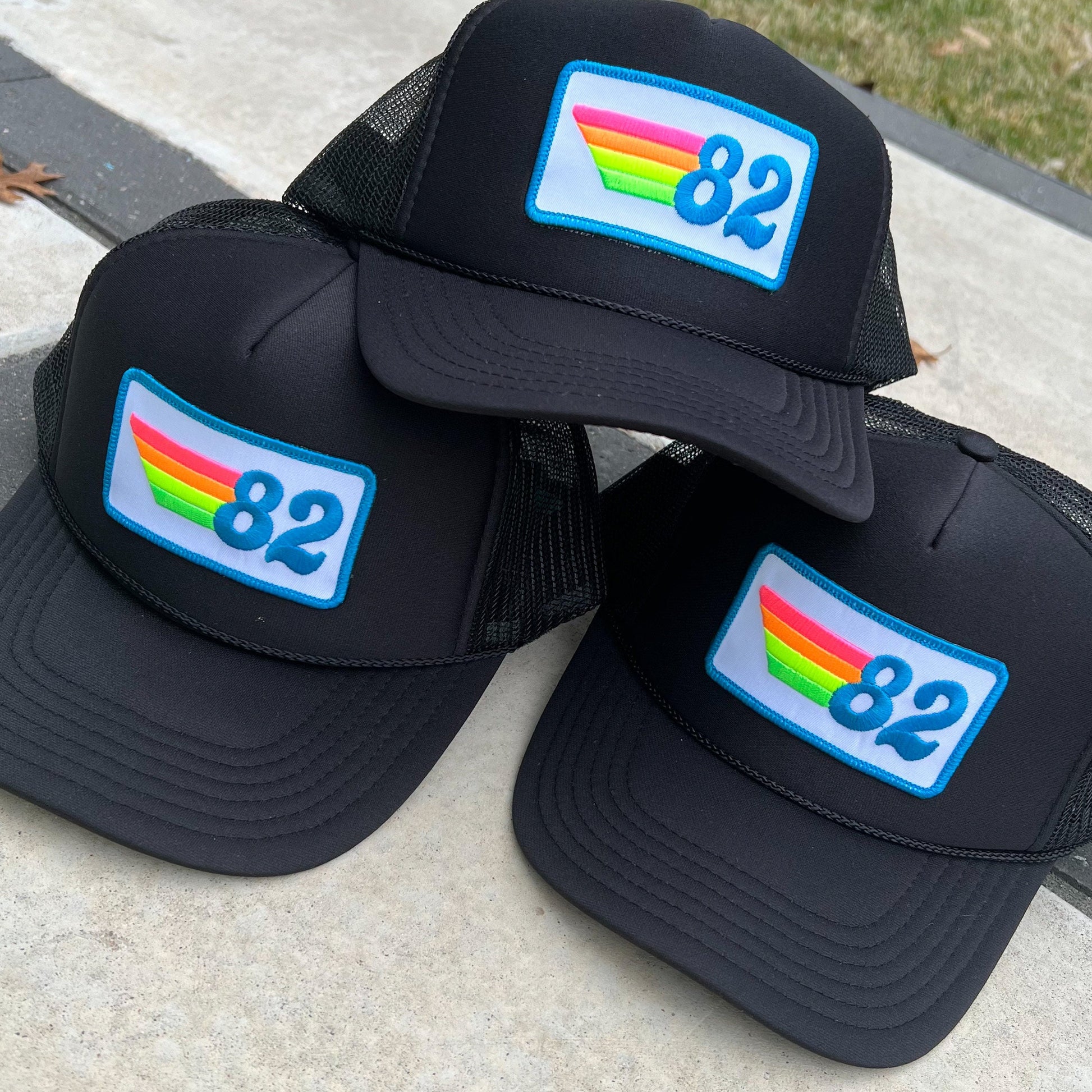 Trucker Hat - Birthday Rainbow Stripes Patch