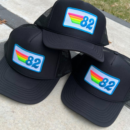 Trucker Hat - Birthday Rainbow Stripes Patch