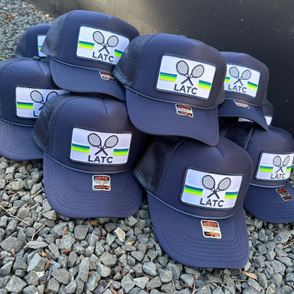 Custom Tennis Trucker Hat Cap, 40th 50th Birthday Gift ideas, Girls Weekend, Customized, team, racquets, team outfits, over served