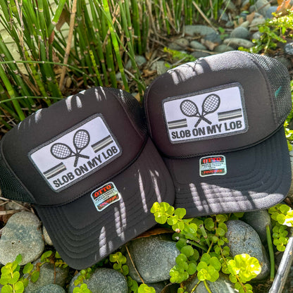 Custom Tennis Trucker Hat Cap, 40th 50th Birthday Gift ideas, Girls Weekend, Customized, team, racquets, team outfits, over served