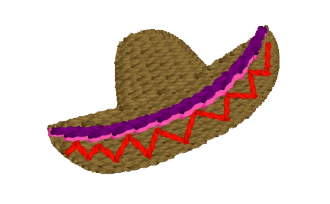 Mini Sombrero, Machine Embroidery Design (PES, DST, Huf, Vip, Xxx, Jef)