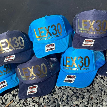 Custom Birthday Trucker Hat Cap, Girls Trip, 40th 50th Gift ideas, Girls Weekend, Customized, Beach, gold, beach babe