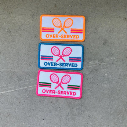 Tennis Patch: Racquets, Lightning Bolt, Rainbow Stripes - Customize