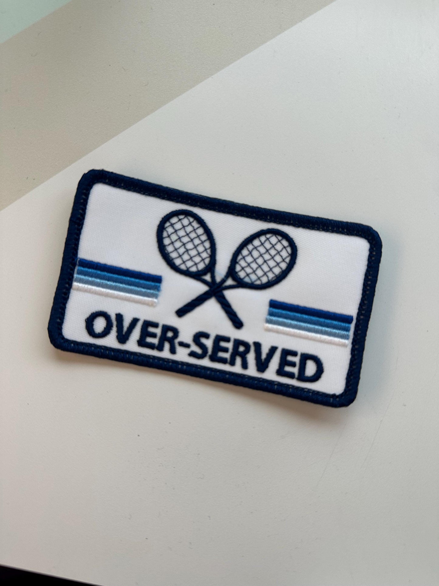 Tennis Patch: Racquets, Lightning Bolt, Rainbow Stripes - Customize