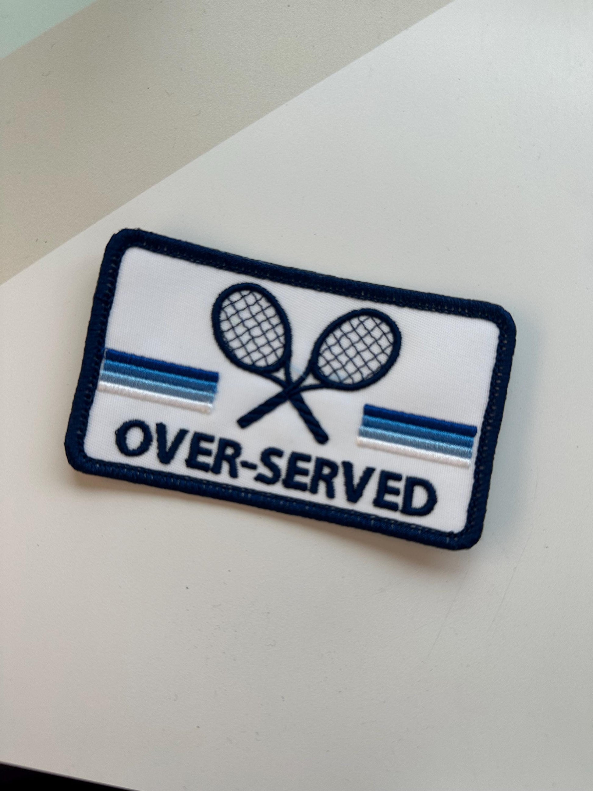 Tennis Patch: Racquets, Lightning Bolt, Rainbow Stripes - Customize