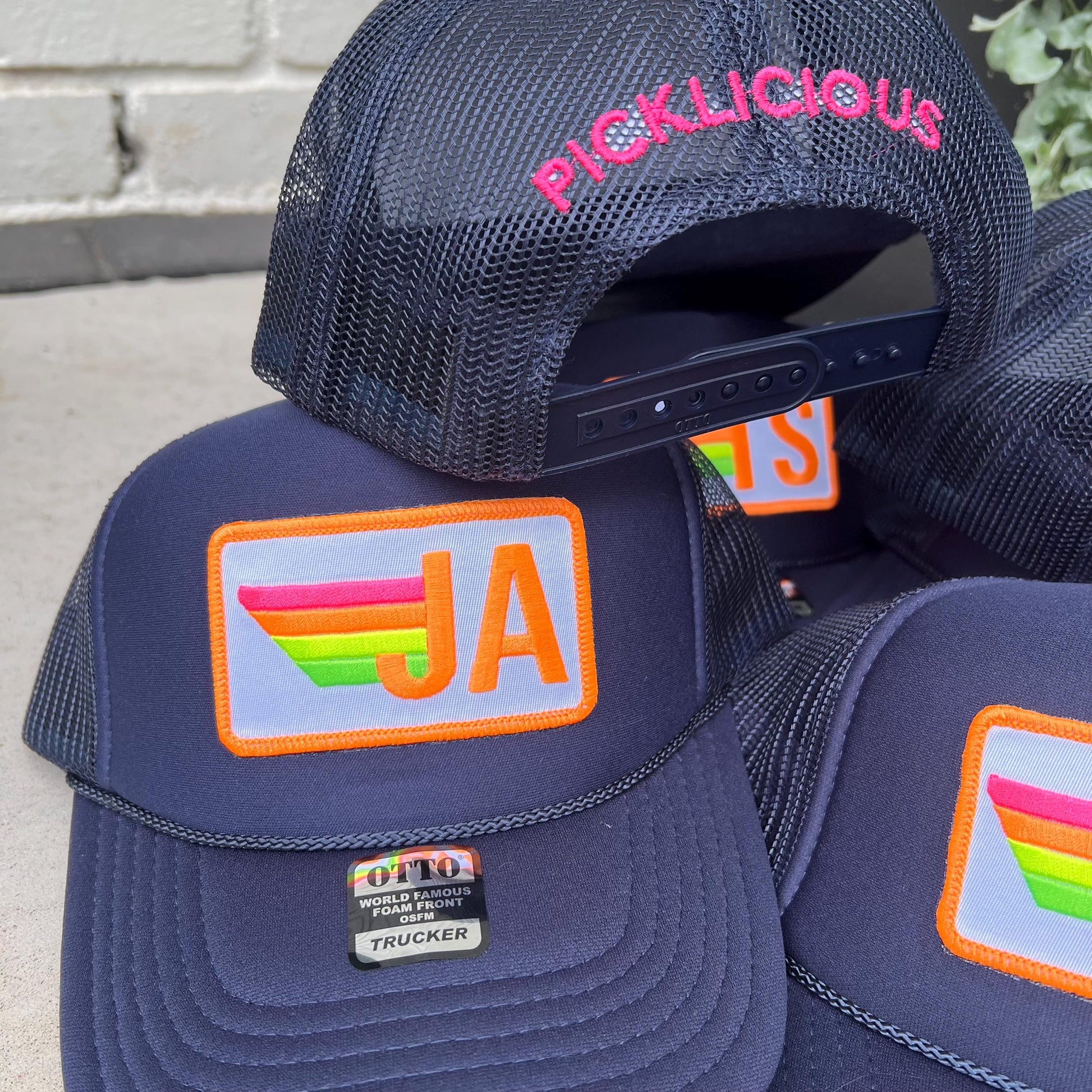 Back of Hat Embroidery Add-on, Custom text for trucker hats, personalization