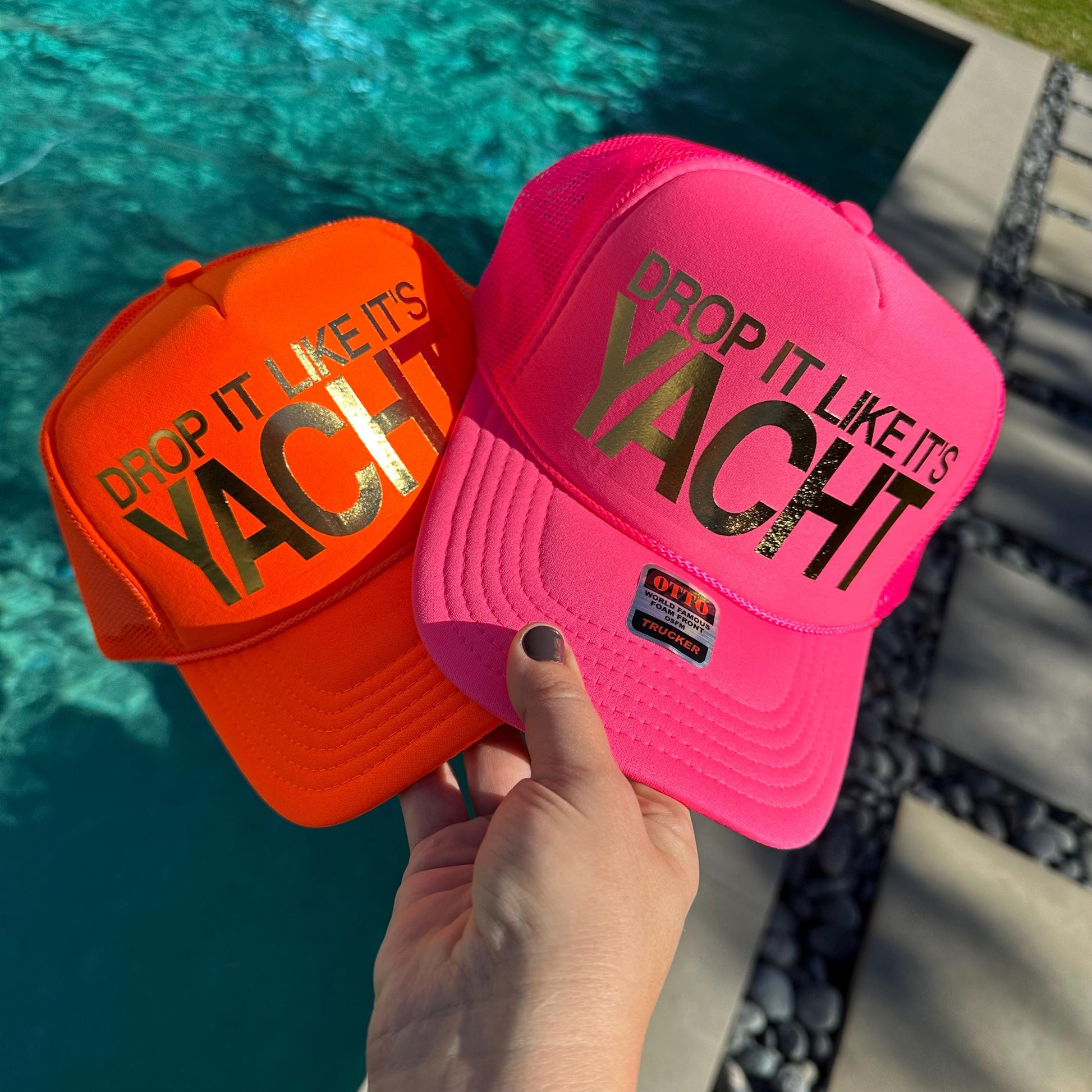 Foil Letters Custom Trucker Hat Cap, Girls Trip, 40th Birthday Gift ideas, Girls Weekend, Customized, Beach, 50th gift favor, gold
