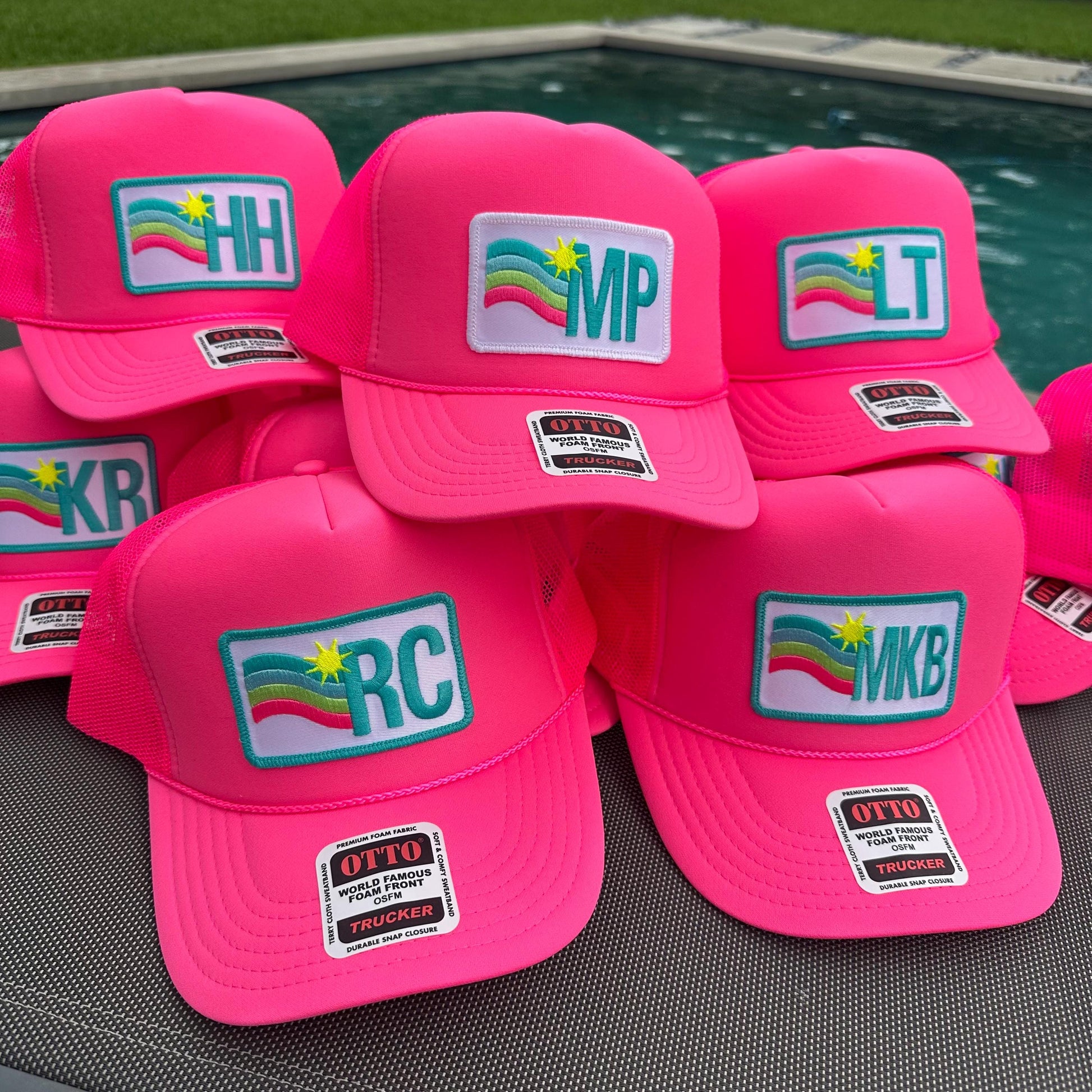 Custom Trucker Hat Cap, Girls Trip, 40th Birthday Gift ideas, Girls Weekend, Customized, Beach, 50th birthday gift favor, Sun Waves