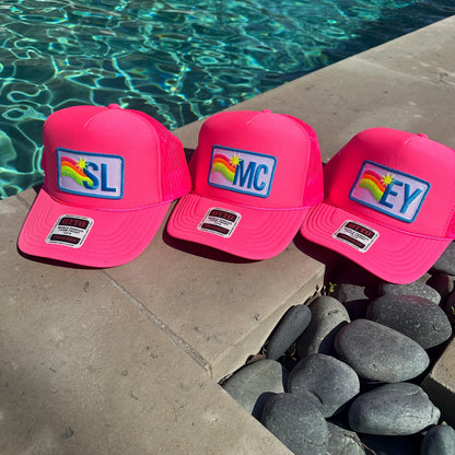 Custom Trucker Hat Cap, Girls Trip, 40th Birthday Gift ideas, Girls Weekend, Customized, Beach, 50th birthday gift favor, Sun Waves