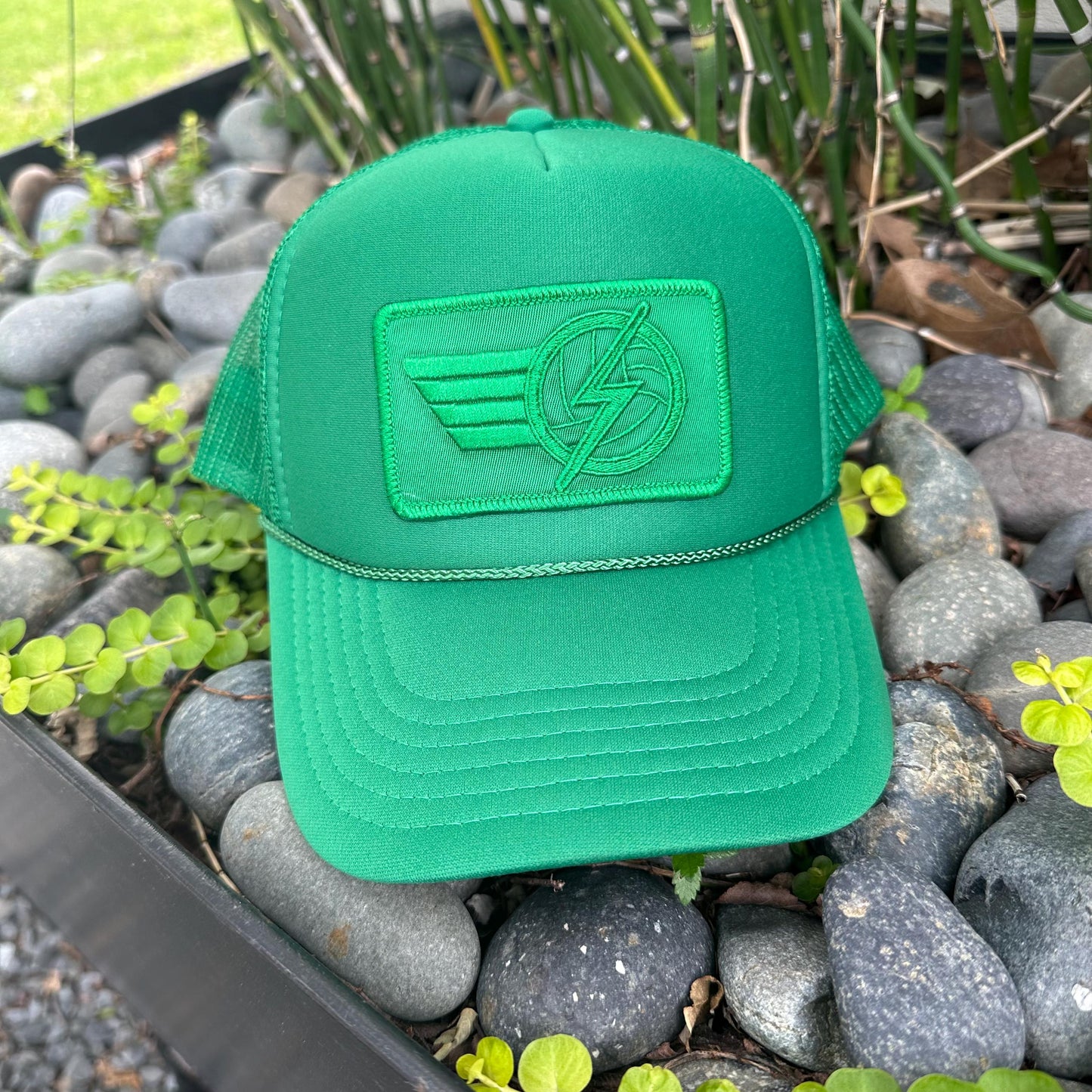 Rainbow Tennis Lightning Bolt Trucker Hat Cap, Girls Trip, Girls Weekend, Customize, USTA, patch, rainbow stripes, neon, team uniform