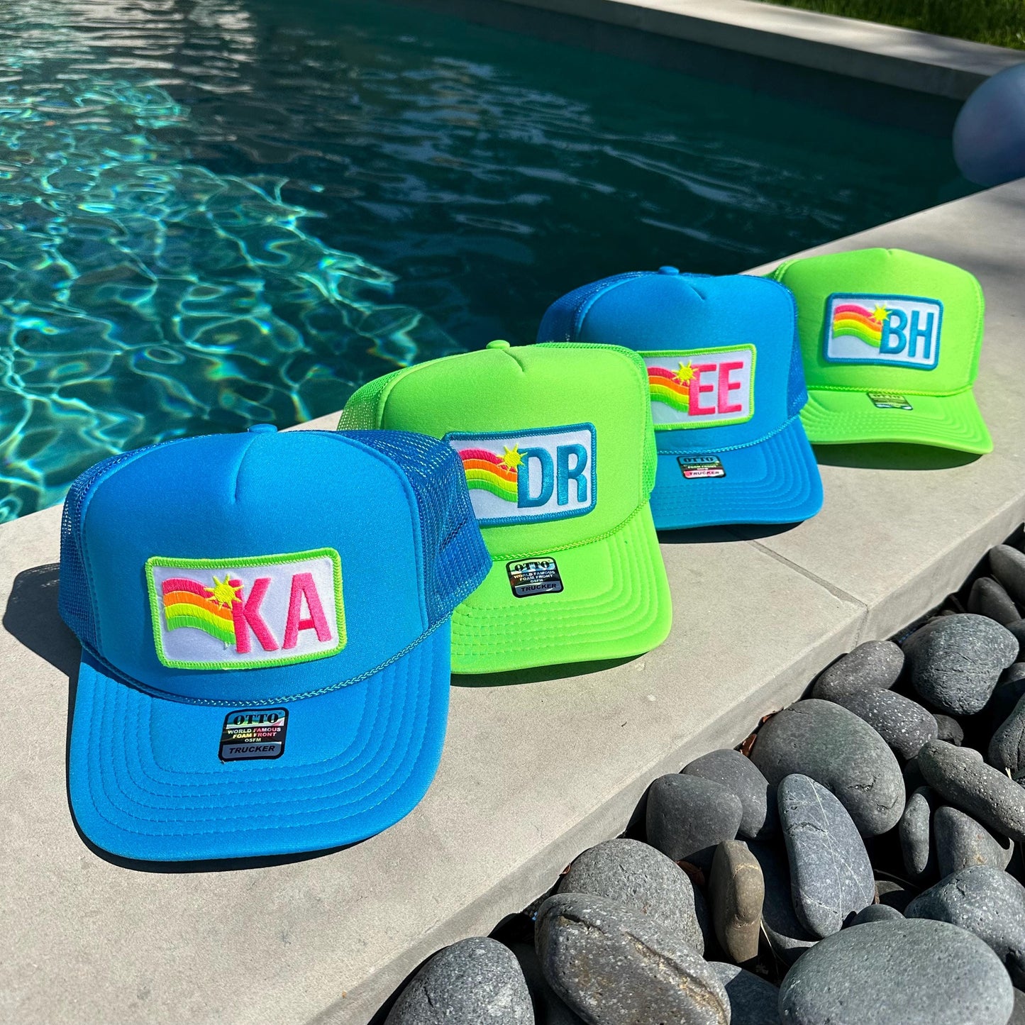 Custom Trucker Hat Cap, Girls Trip, 40th Birthday Gift ideas, Girls Weekend, Customized, Beach, 50th birthday gift favor, Sun Waves