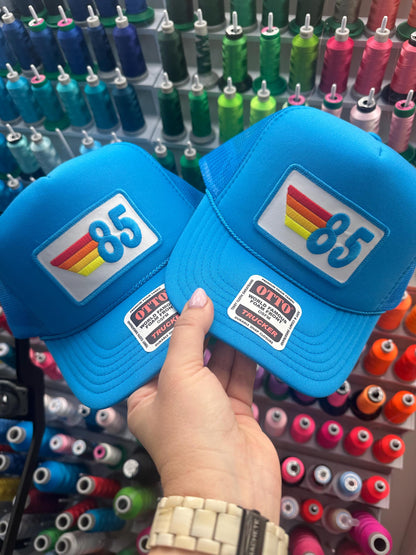 Trucker Hat - Birthday Rainbow Stripes Patch
