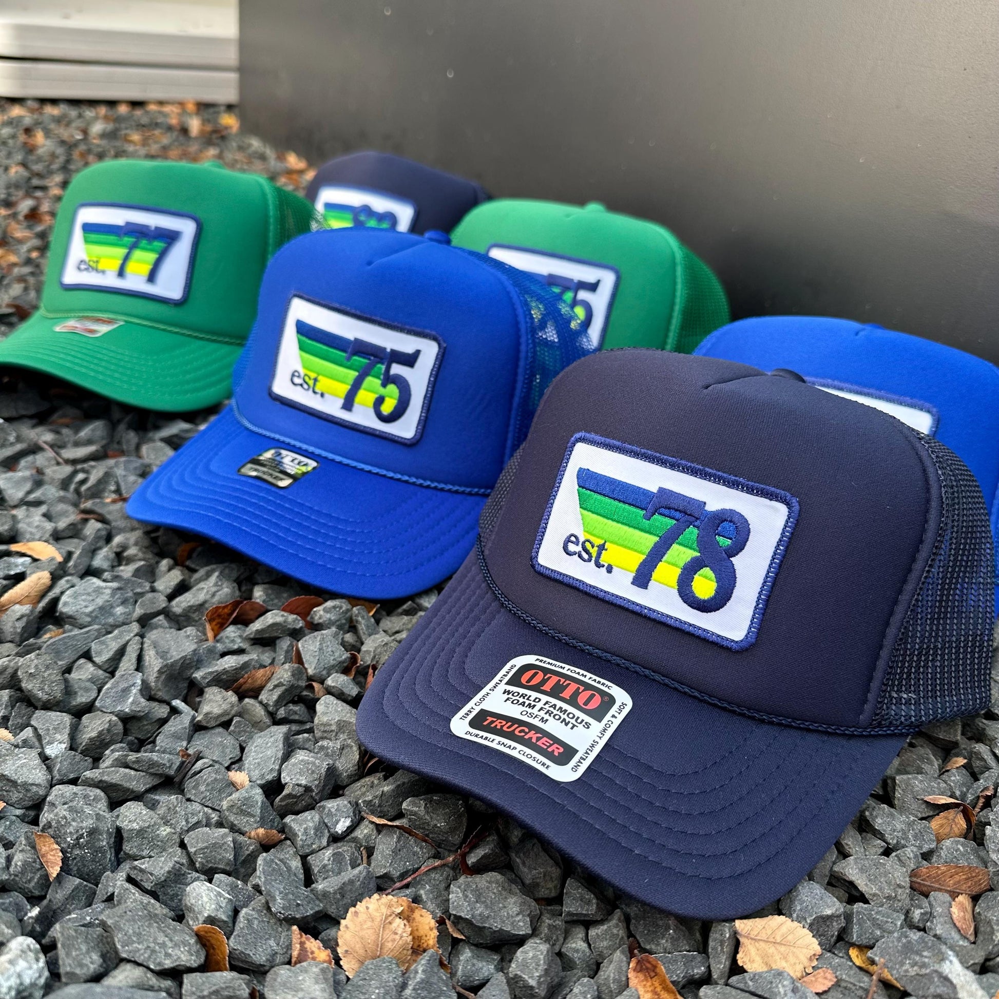 Trucker Hat - Birthday Rainbow Stripes Patch