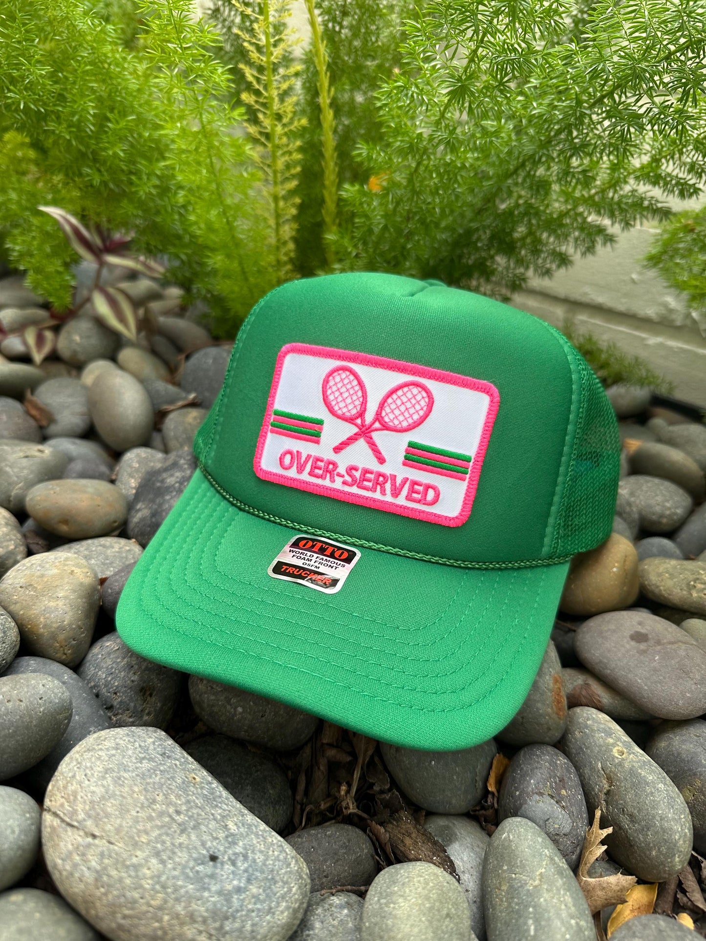 Custom Tennis Trucker Hat Cap, 40th 50th Birthday Gift ideas, Girls Weekend, Customized, team, racquets, team outfits, over served
