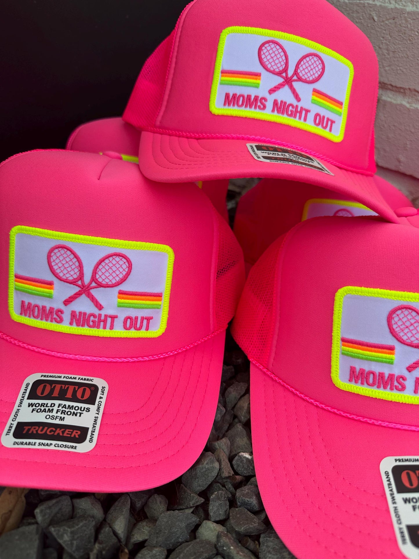 Custom Tennis Trucker Hat Cap, 40th 50th Birthday Gift ideas, Girls Weekend, Customized, team, racquets, team outfits, over served