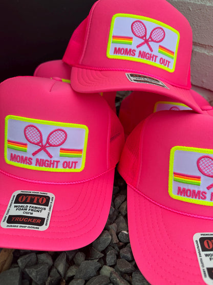 Custom Tennis Trucker Hat Cap, 40th 50th Birthday Gift ideas, Girls Weekend, Customized, team, racquets, team outfits, over served